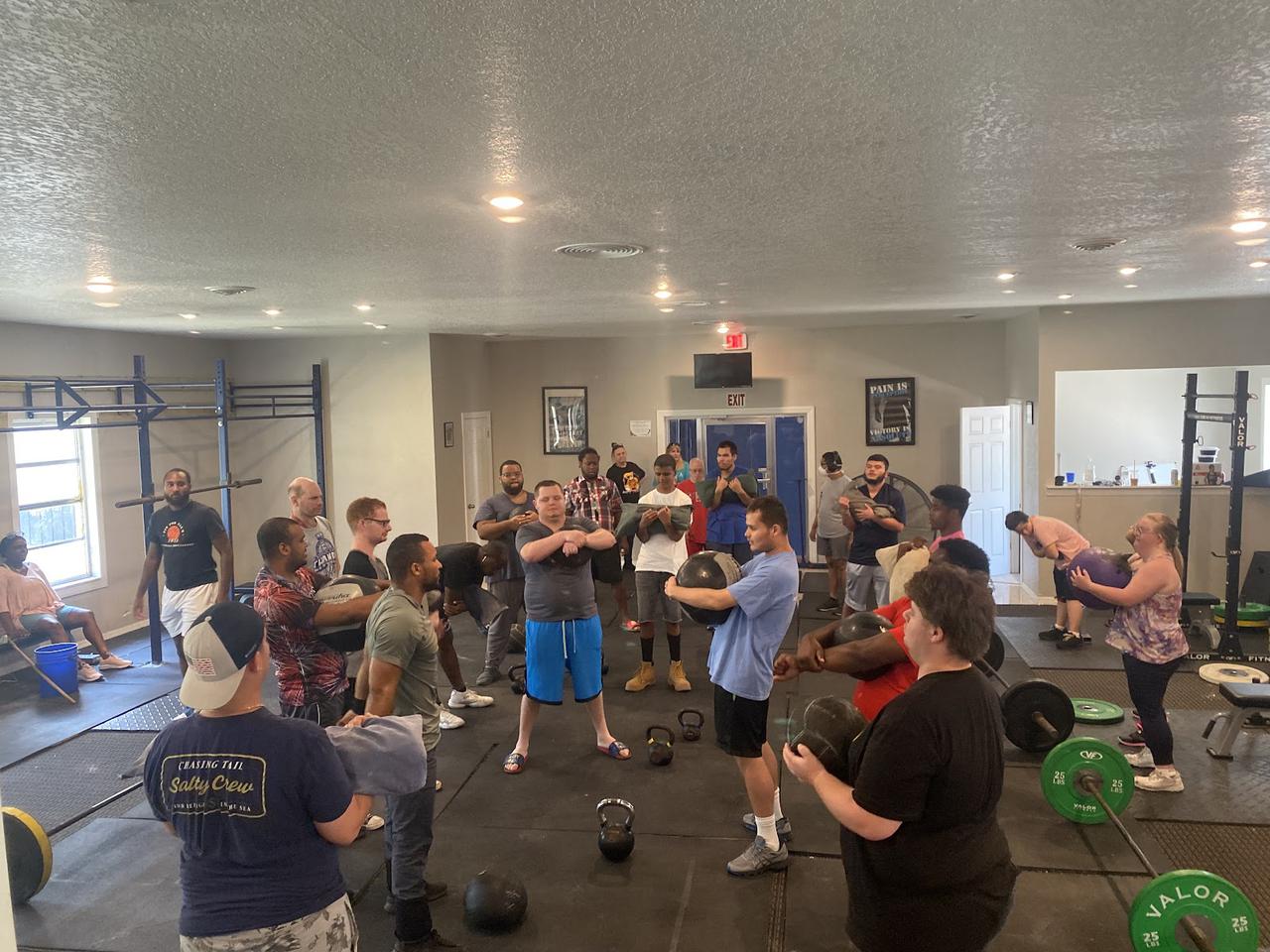 A group taking part in a Specially Fit Foundation fitness session